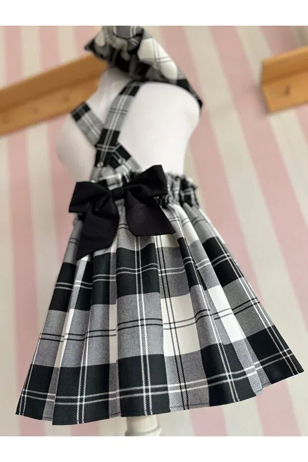 Детское платье-сарафан для девочек с принтом Eylülce Butik, Black — фото 2
