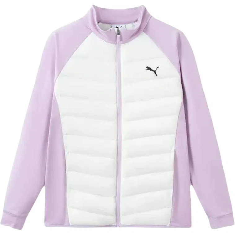 Детская тонкая стеганая куртка с воротником-стойкой Unisex PUMA, Purple White Tone