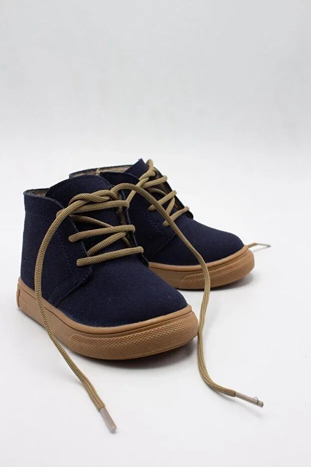 Детские ботинки для девочек на шнуровке Sermoda, Navy Blue