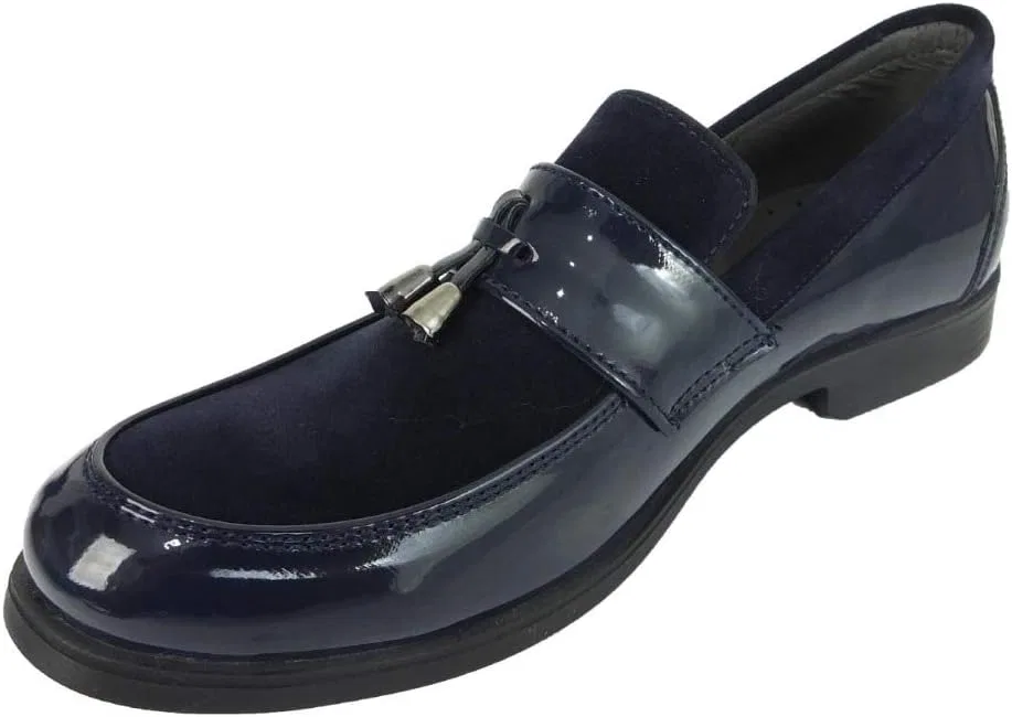 Детские туфли-лоферы с принтом фламинго SIRRI, Navy Blue — фото 4