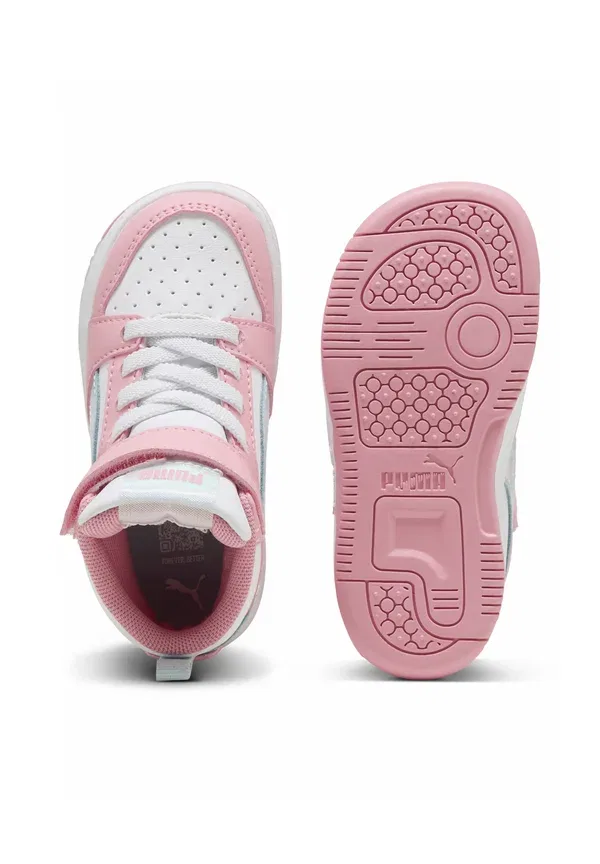 Кроссовки с застежкой-липучкой Rebound mid space belle Puma, Sea Glass/Pinkscape/White, белый/розовый — фото 3