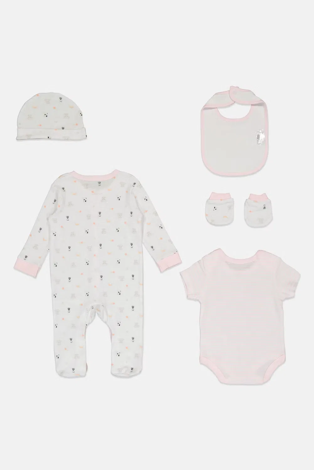 Комплект детской одежды с принтом из 5 предметов Rock-A-Bye Baby Boutique, разноцветный — фото 2