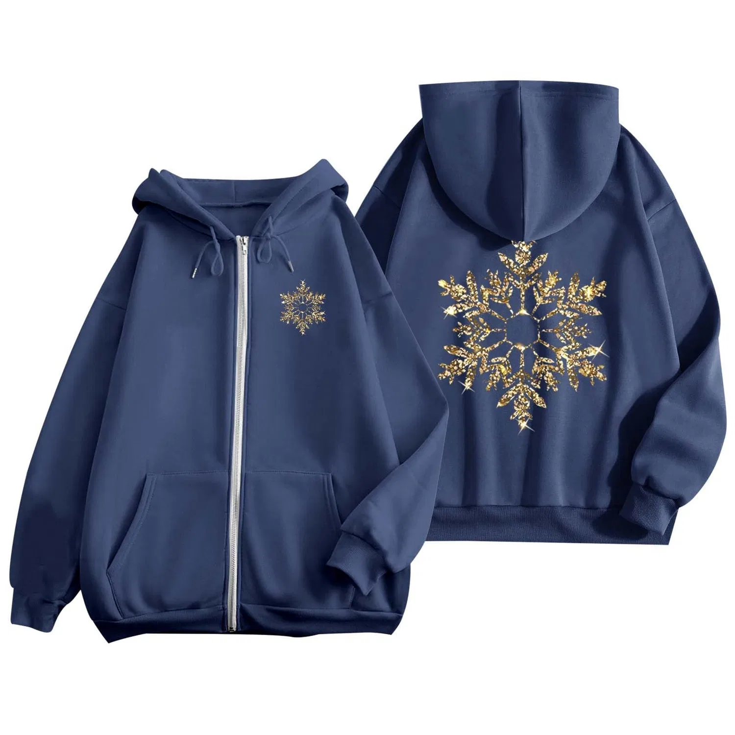 Женское пальто с капюшоном и длинным рукавом Moda Moda Natale Stampato, Marina Militare — фото 3