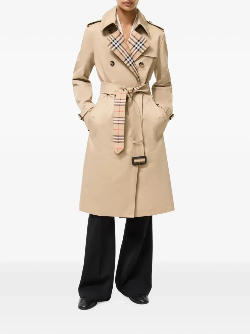 Хлопковый тренч Lakefield BURBERRY, бежевый — фото 3