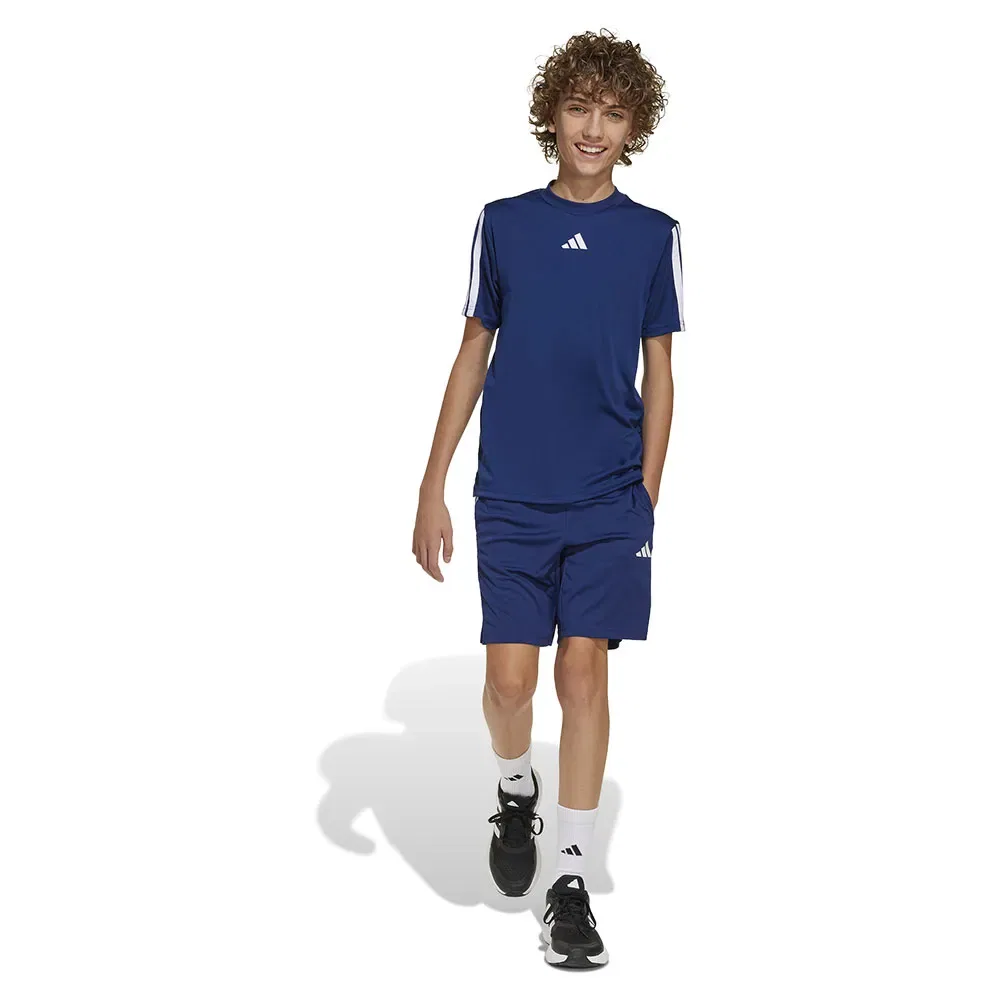 Футболка с коротким рукавом Train Essentials 3 Stripes Adidas, синий