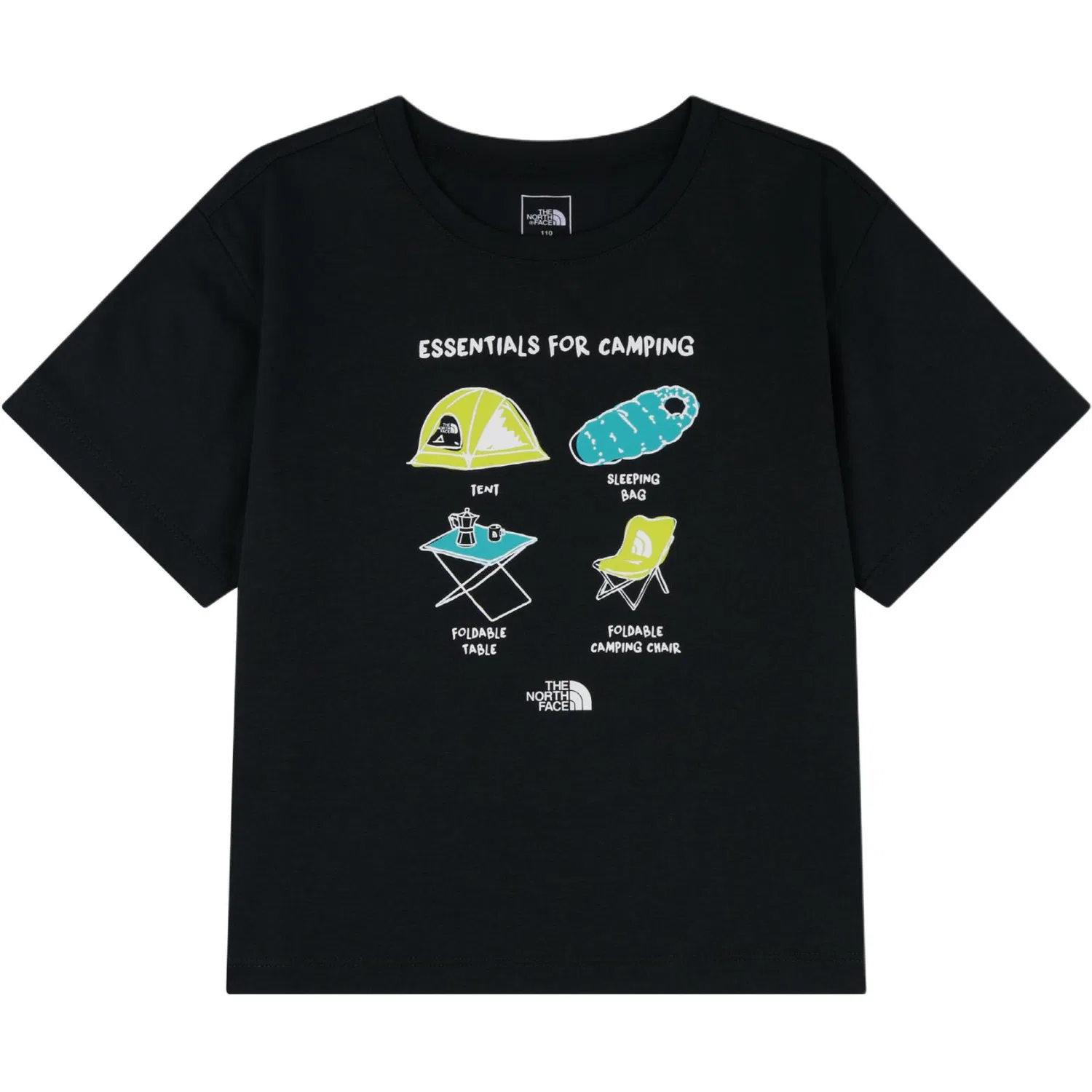 Детская футболка с круглым вырезом черная The North Face