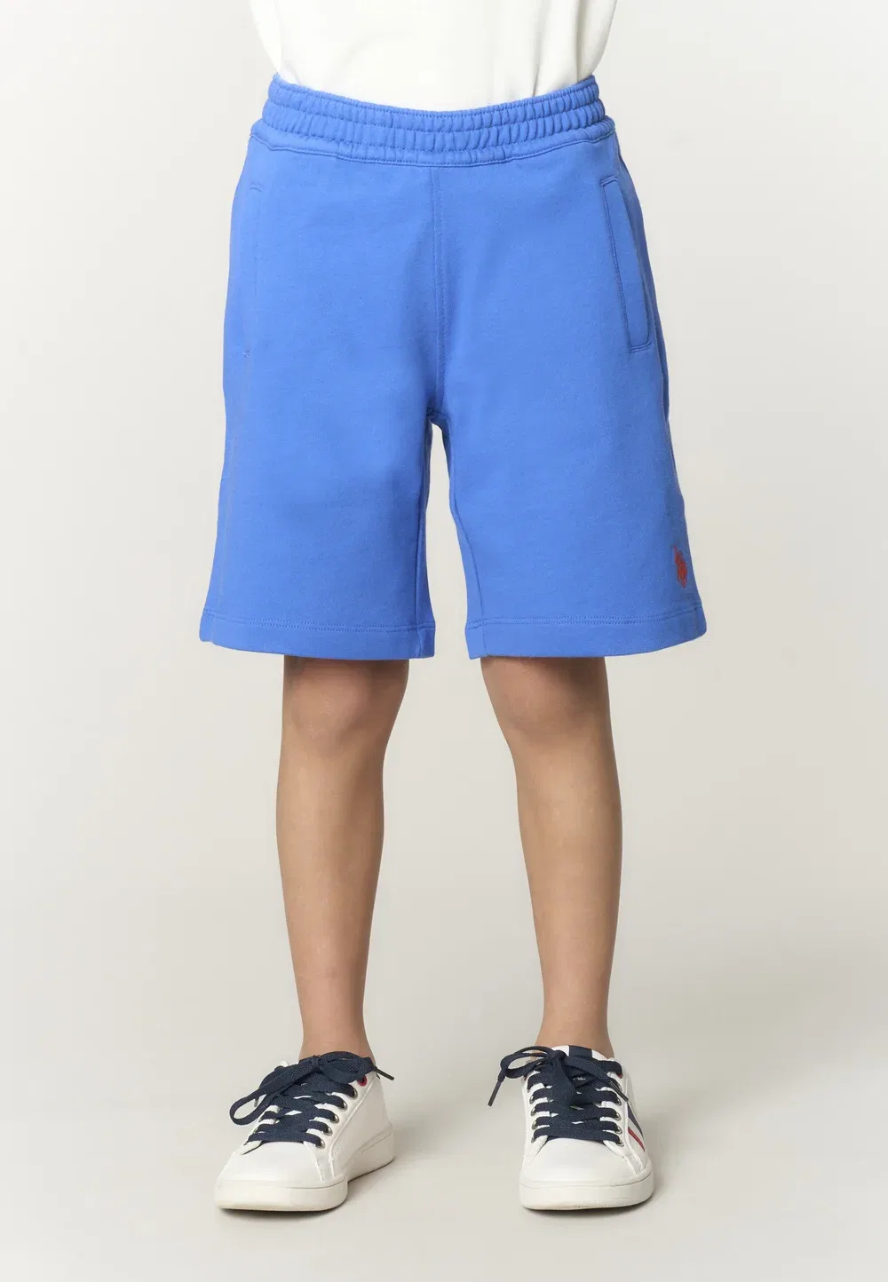 Pantalone corto sportivo da bambino con vita elasticizzata e tasche Laterali - спортивные штаны U.S. Polo Assn., Blu