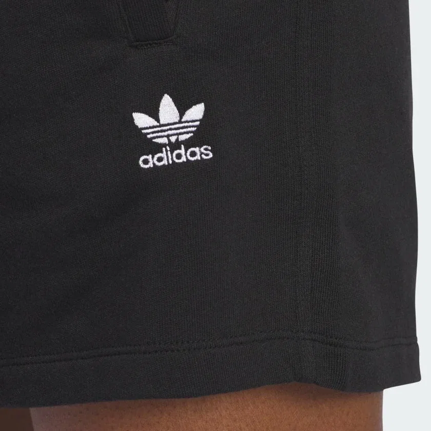 Женские шорты из футера с мягкой посадкой adidas Essentials French Terry, черный — фото 4