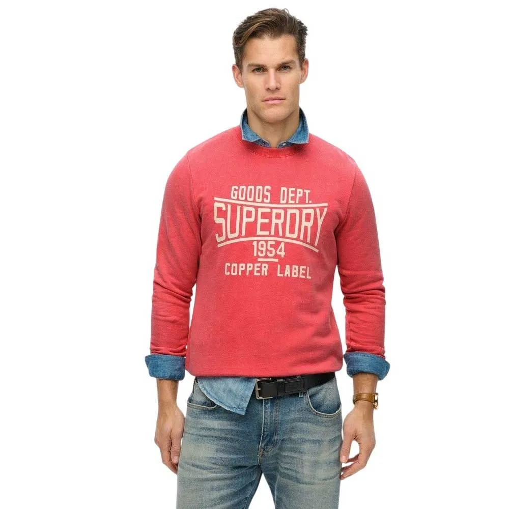 

Толстовка Superdry Vintage Wash Relaxed, красный