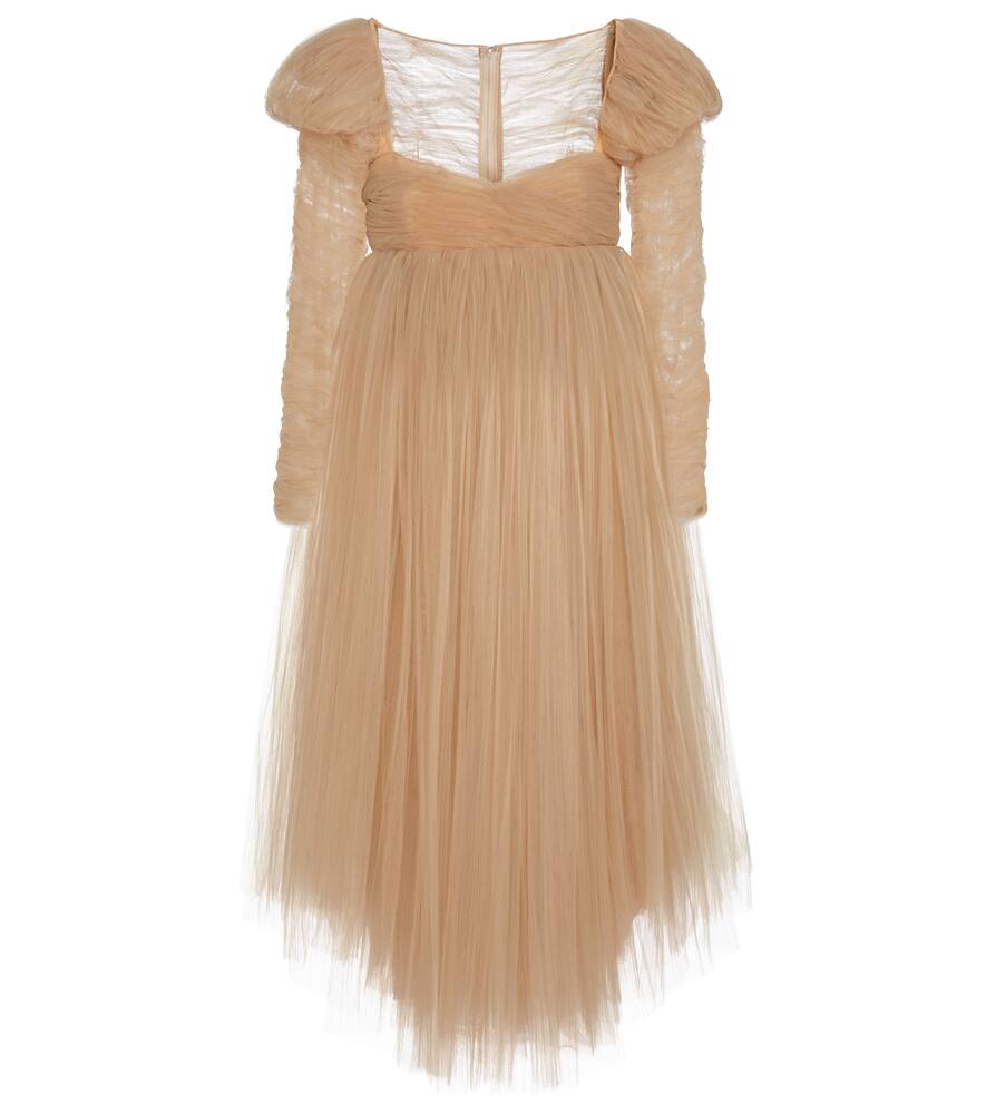 

Мини-платье Trisha из плиссированного тюля Khaite, Nude