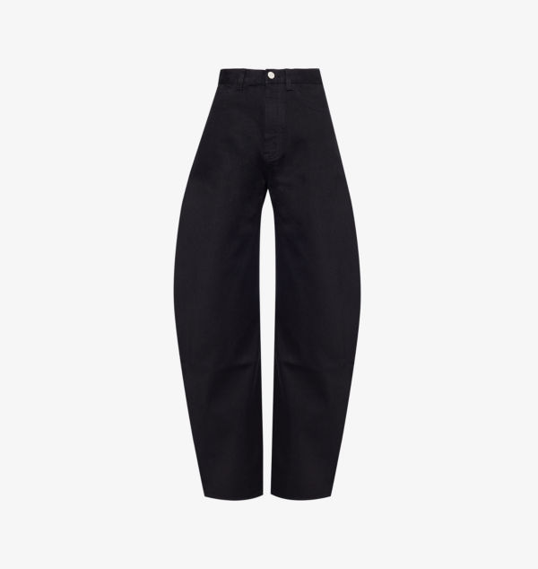 

Джинсы Barrel-Leg с высокой посадкой Alaia, цвет noir alaia