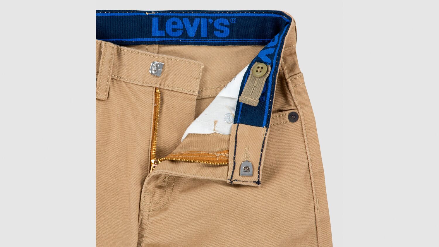 Джинсы 502 Strong Performance для мальчиков 4–6x Levi's, New British Khaki - Beige — фото 3