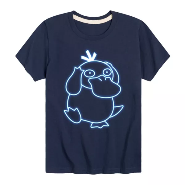 

Футболка для мальчиков 8-20 лет с неоновым принтом покемона Psyduck Licensed Character, синий