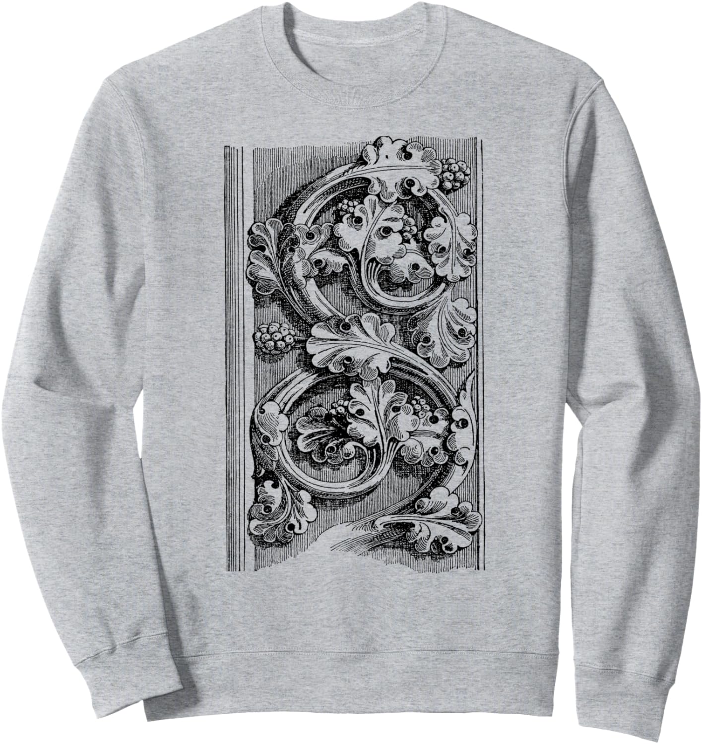 

Толстовка с архитектурными деталями готического собора Jason Travis Ott, серый