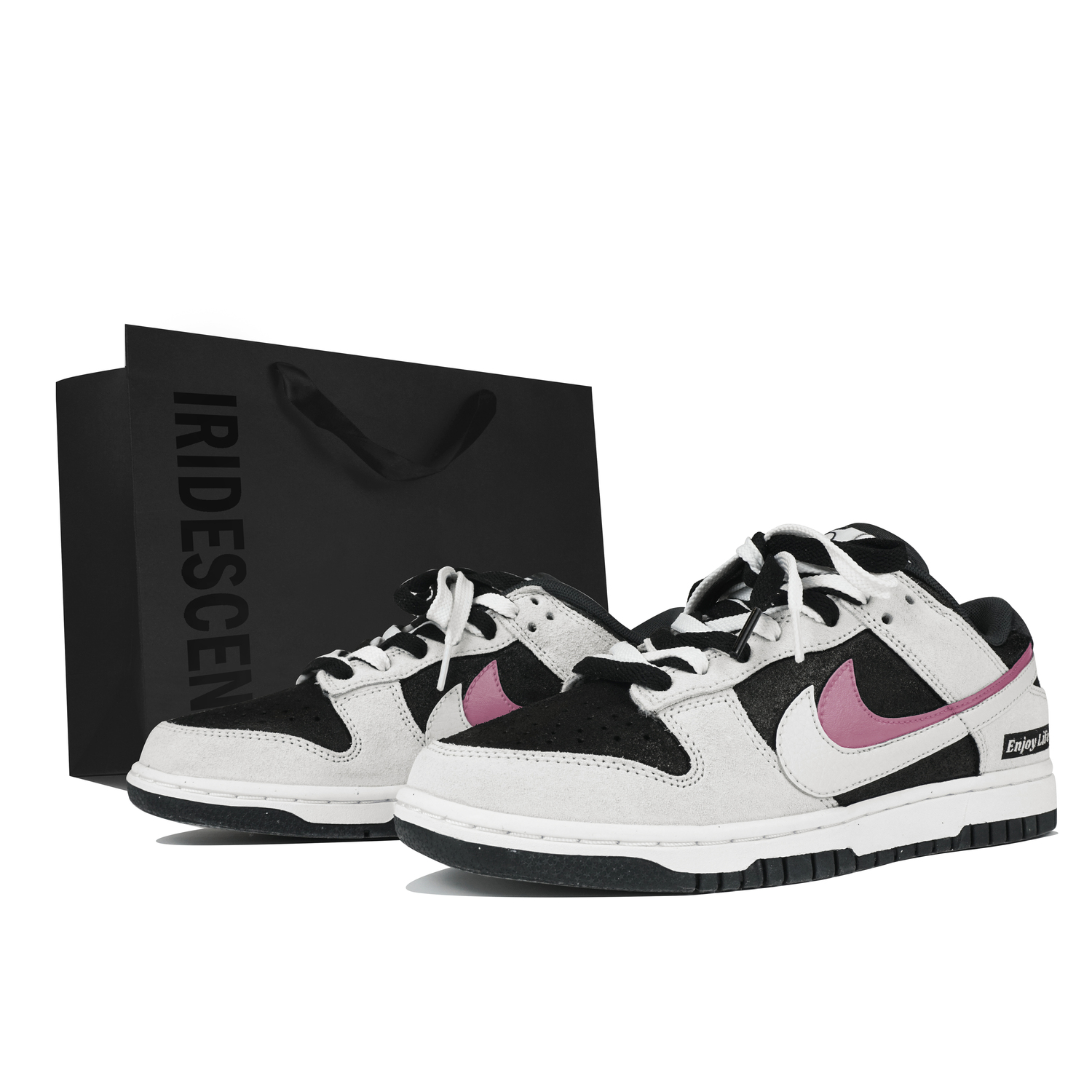 

Nike Антискользящие износостойкие низкие кеды для скейтбординга Dunk унисекс черно-розовые, цвет Black Pink