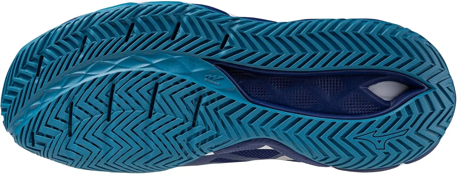 Мужские теннисные кроссовки Mizuno Wave Enforce Tour 2 AC, Bellwether Blue-white — фото 2