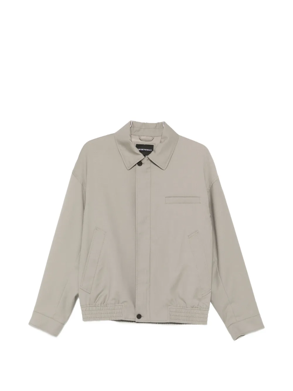 

Пиджак из чистой шерсти с воротником Emporio Armani, бежевый