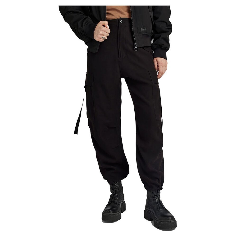 

Брюки G-Star Cropped Drawcord cargo, черный