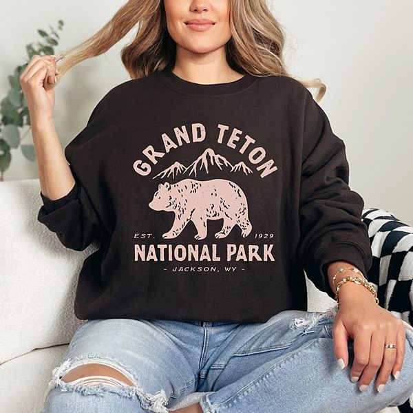 

Винтажный свитшот Grand Teton National Park Simply Sage Market, Chocolate