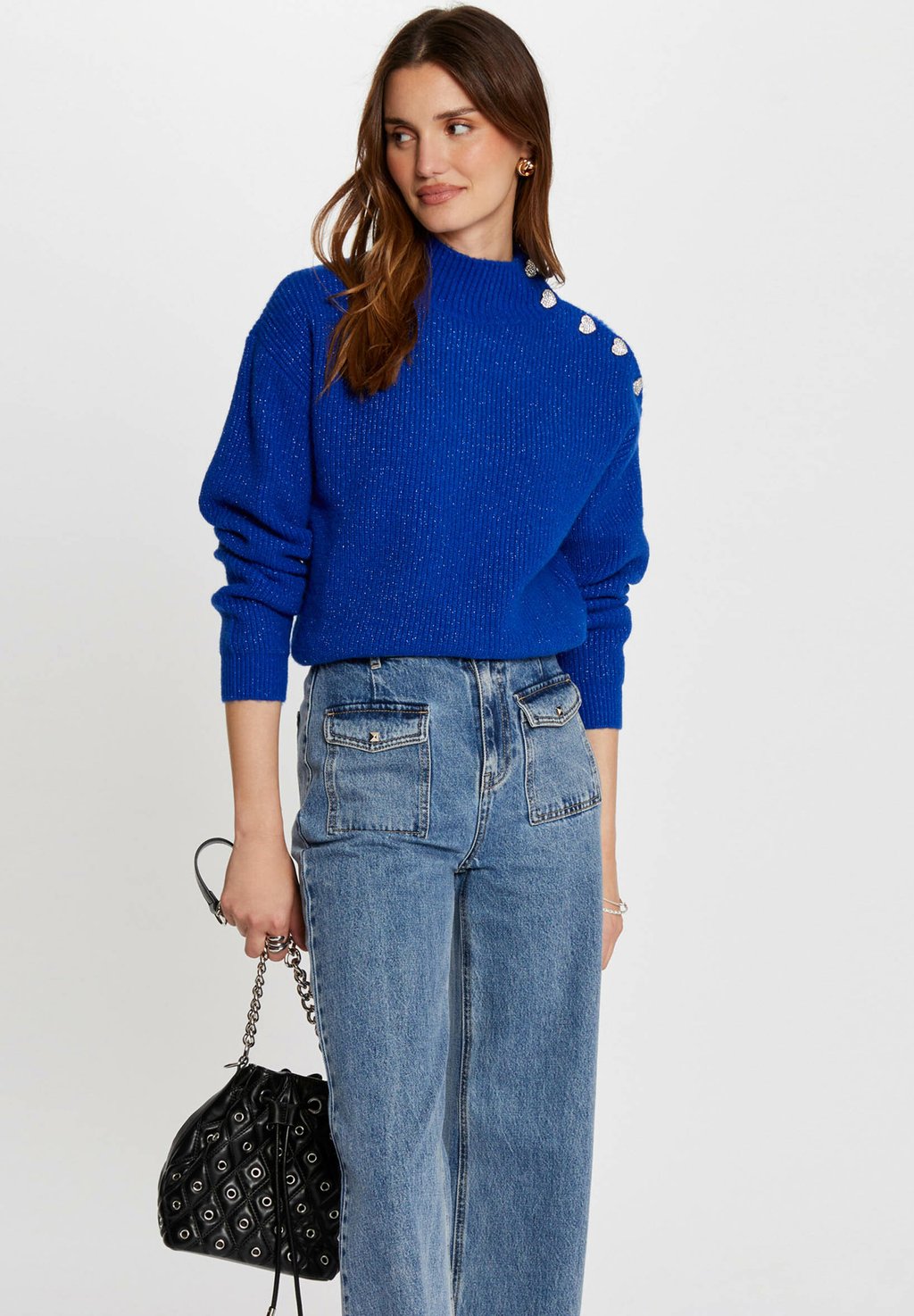

Джемпер LONG-SLEEVED WITH BUTTONS Morgan, синий