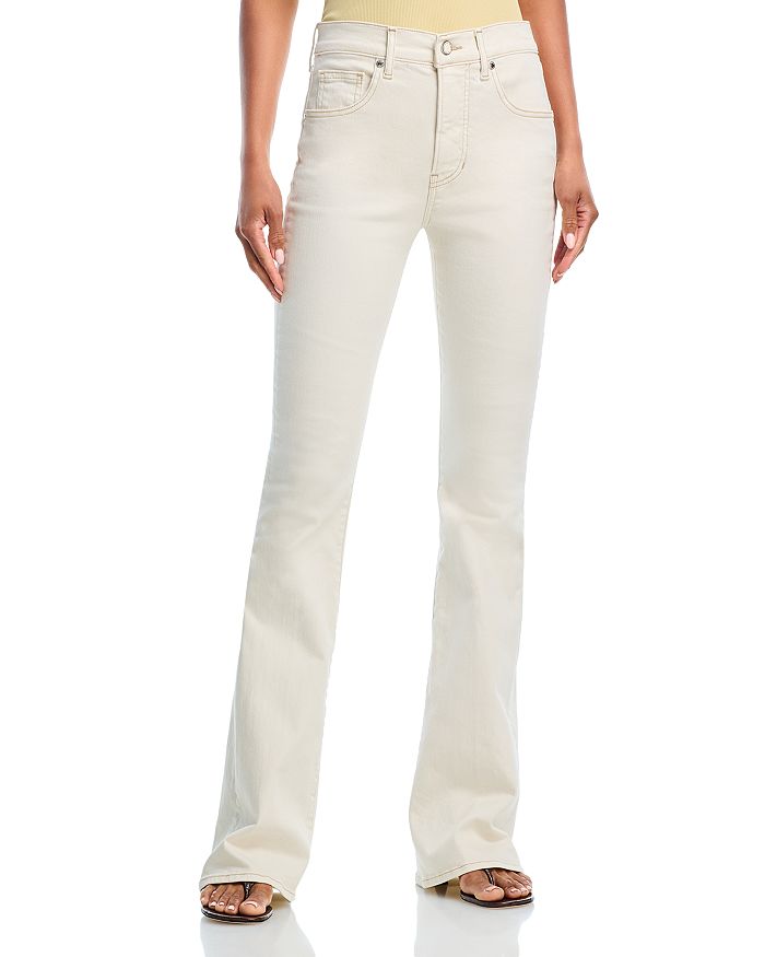 

Брюки Beverly High Rise Skinny Flare цвета экрю Veronica Beard, слоновая кость/кремовый