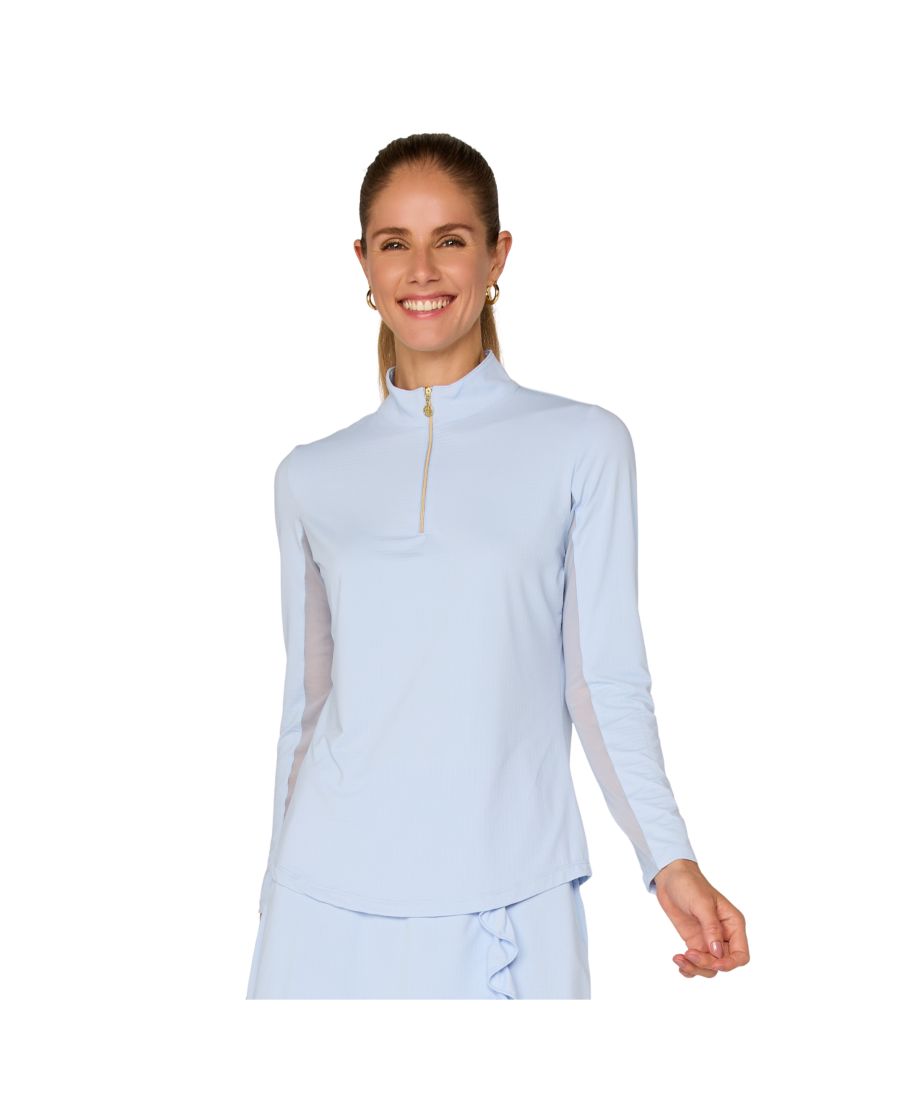 

Женская футболка с длинными рукавами и воротником-стойкой G Lifestyle G Lifestyle Clothing, Sky blue, Синий, Женская футболка с длинными рукавами и воротником-стойкой G Lifestyle G Lifestyle Clothing, Sky blue