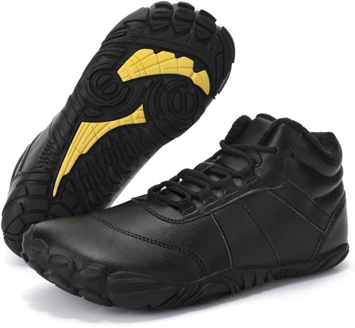 

Мужские зимние ботинки с мехом, водонепроницаемые, теплые, на щиколотку, застежка без шнурков, для улицы, удобные для ходьбы Soft Time Toy, черный