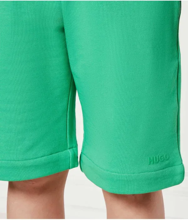 Шорты relaxed fit Hugo Kids, зеленый — фото 4