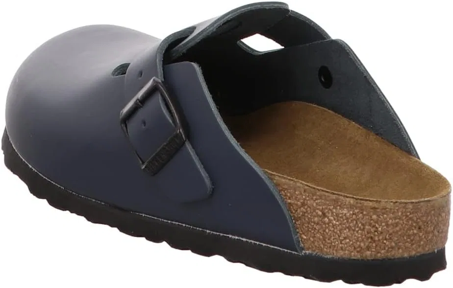 Birkenstock Boston 860373, унисекс, взрослые сабо и мюли из натуральной кожи, Blue — фото 2