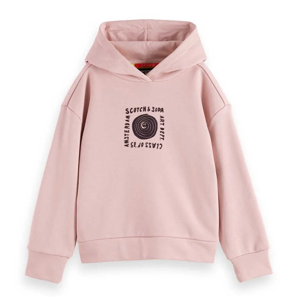 

Худи Scotch & Soda Loose Fit Artwork, розовый