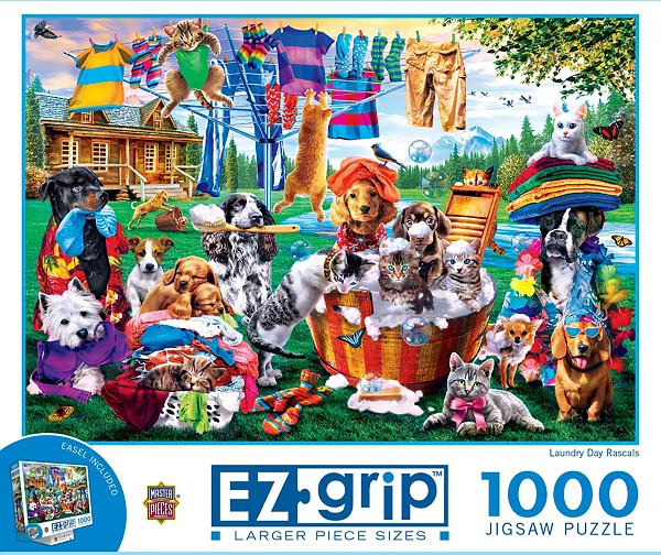 

Шедевры ez grip - прачечная день мошенники пазл 1000 элементов Masterpieces Puzzles, multicolor