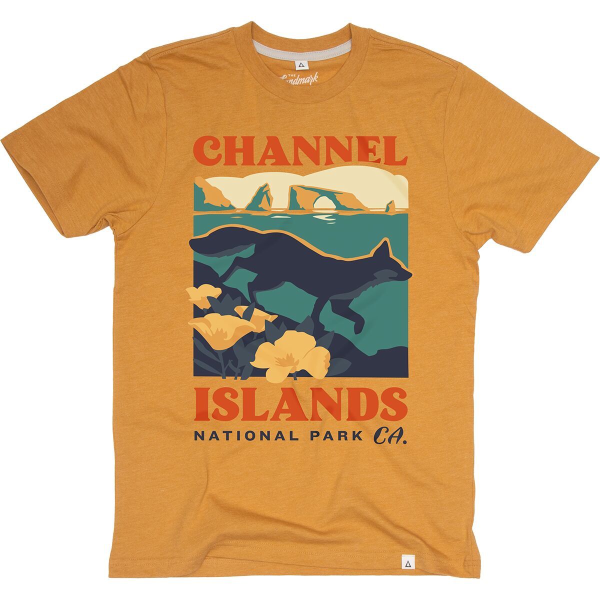 

Футболка с коротким рукавом Channel islands national park Landmark Project, золотой