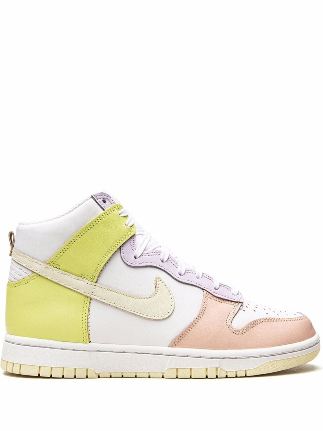 

Кроссовки Nike Dunk High, белый/желтый/светло-розовый