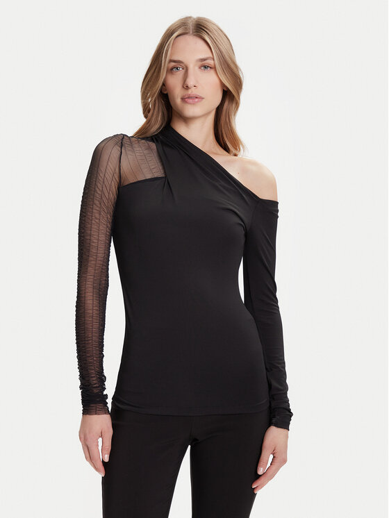 

Блузка slim fit A25CPMG00201 Simona Corsellini, чёрный