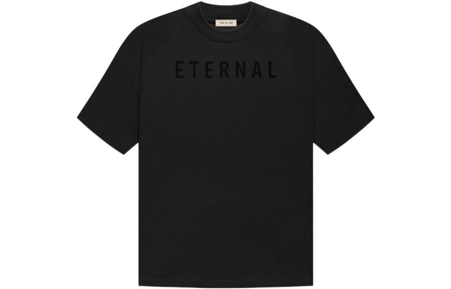 Футболка Fear of God Eternal Logo Flocked Crewneck T-Shirt 'Black', черный — фото 2