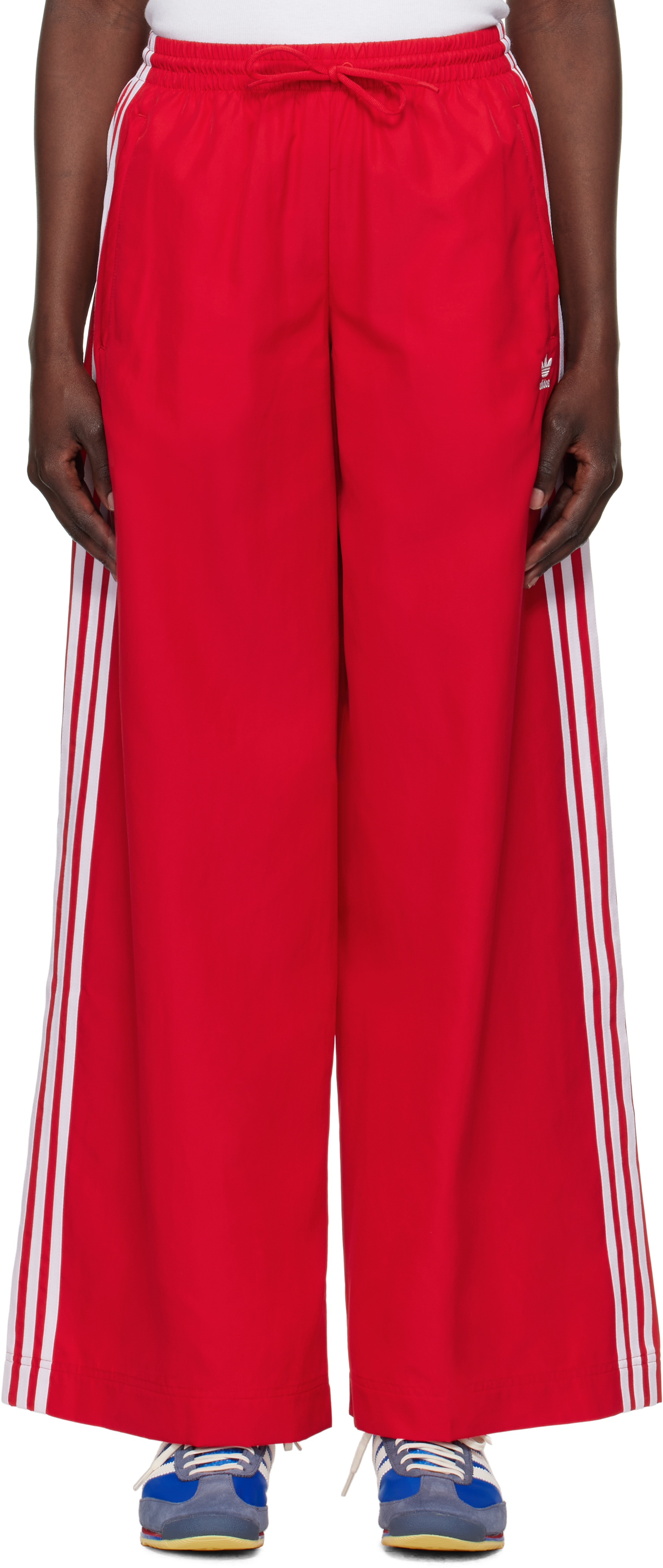 

Красные спортивные штаны Adilenium 3 сезона оверсайз Adidas Originals