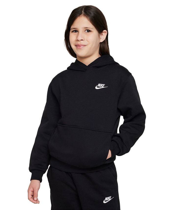 

Спортивная одежда Флисовый пуловер с капюшоном Big Kids Club Nike, черный