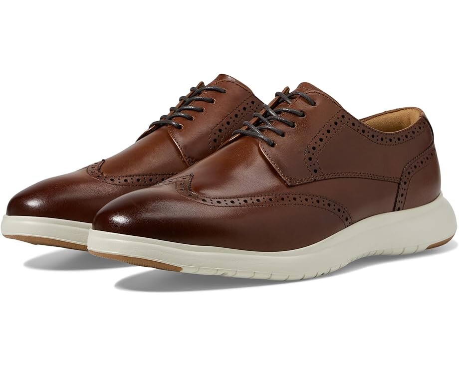 

Кроссовки Florsheim Dash Wing Tip Sneaker Sole Oxford, цвет Cognac Smooth Leather/White Sole