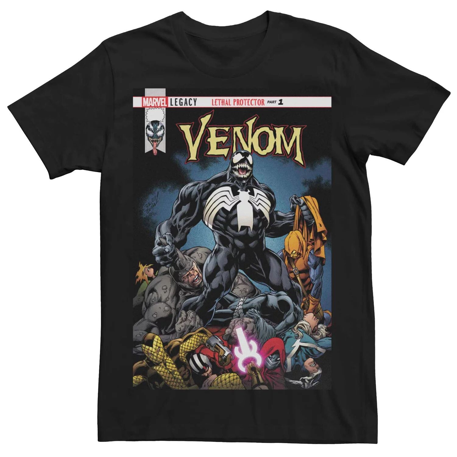 

Мужская футболка Marvel Venom Lethal Protector с изображением комиксов Licensed Character