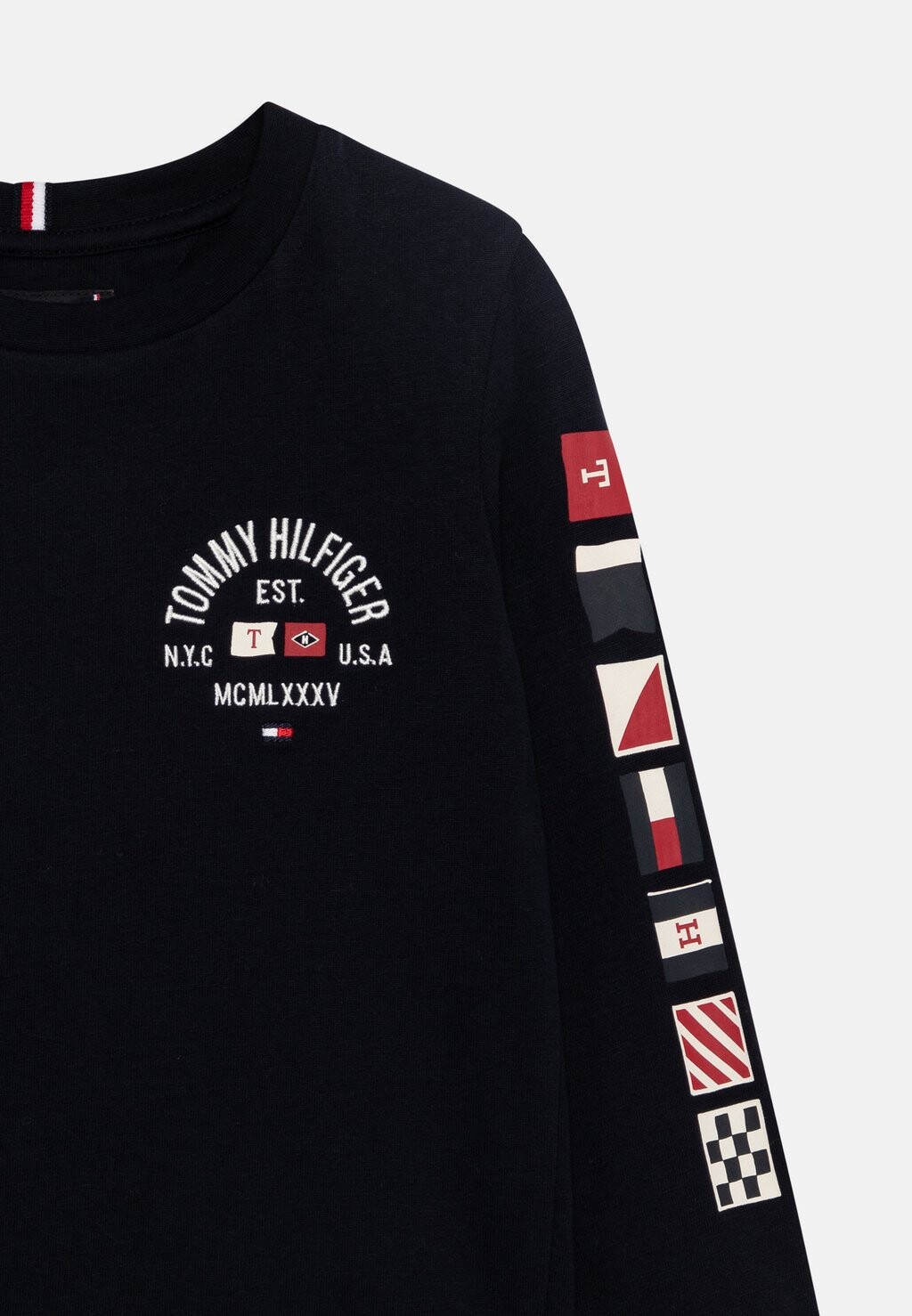 

Топ с длинными рукавами FLAGS TEE Tommy Hilfiger, темно-синий