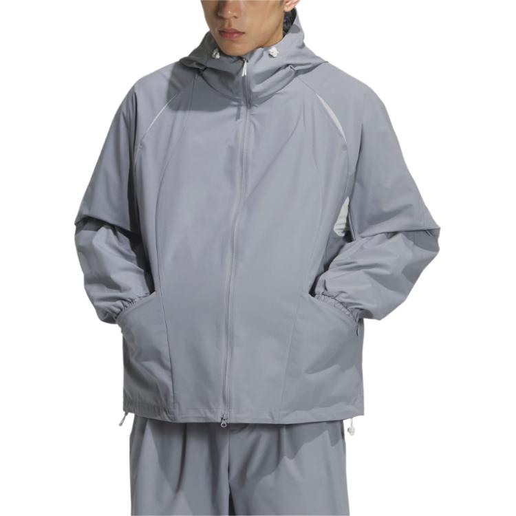 Adidas Куртка мужская стиль SS25 тканая, Gray — фото 2