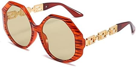 

Винтажные ретро-солнцезащитные очки большого квадратного размера 2027 года для женщин, модные многоугольные солнцезащитные очки для мужчин и мужчин, унисекс MTZJH, Stripe Green