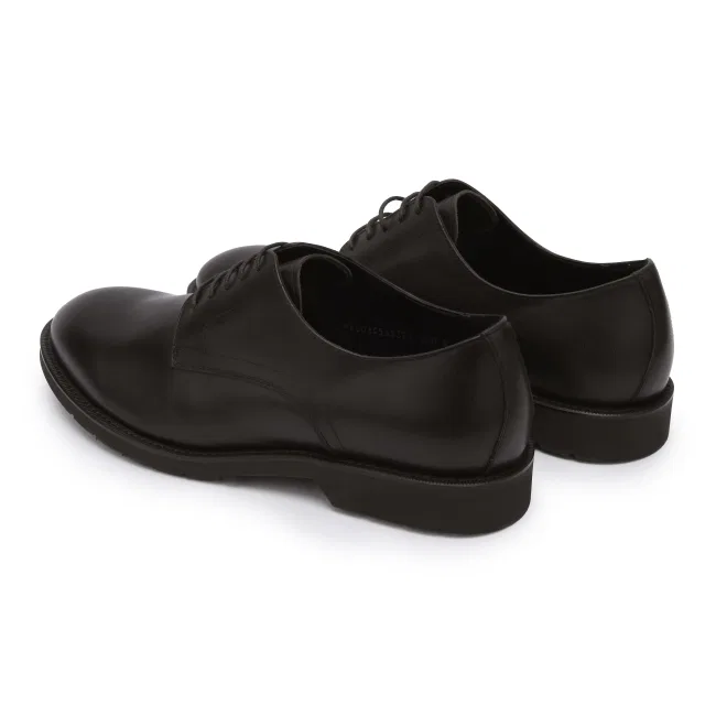 Мужские лёгкие дерби Regal Plain Toe из натуральной коровьей кожи тёмно-коричневые от Kumkang — фото 4