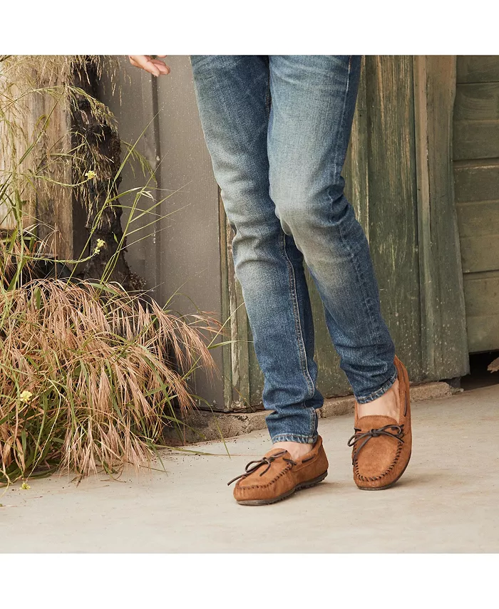 Мужские замшевые классические мокасины Moc Loafers Minnetonka, коричневый — фото 3