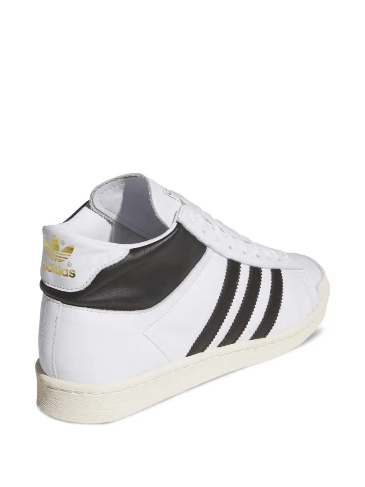 Высокие кожаные кроссовки Adidas Jabbar, белый — фото 4