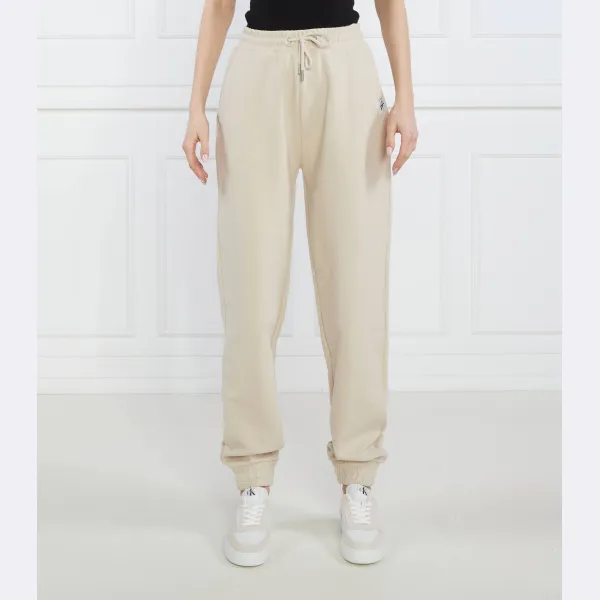 

Спортивные брюки прямого кроя с язычками Calvin Klein, бежевый
