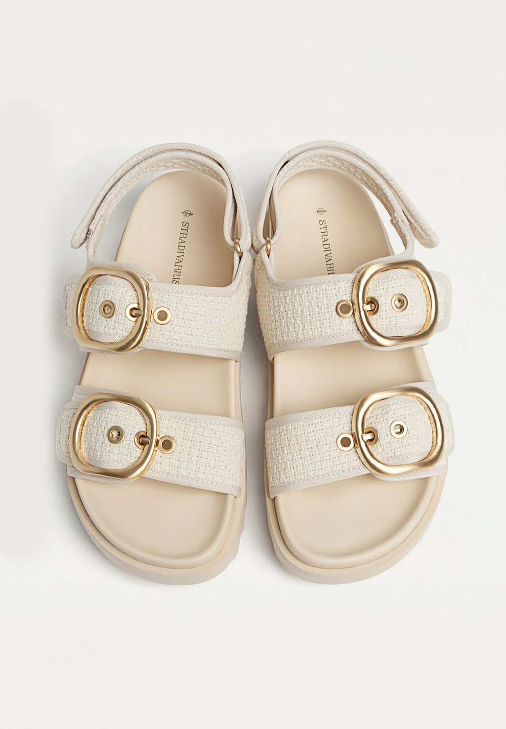 Босоножки на платформе Stradivarius, белый — фото 3