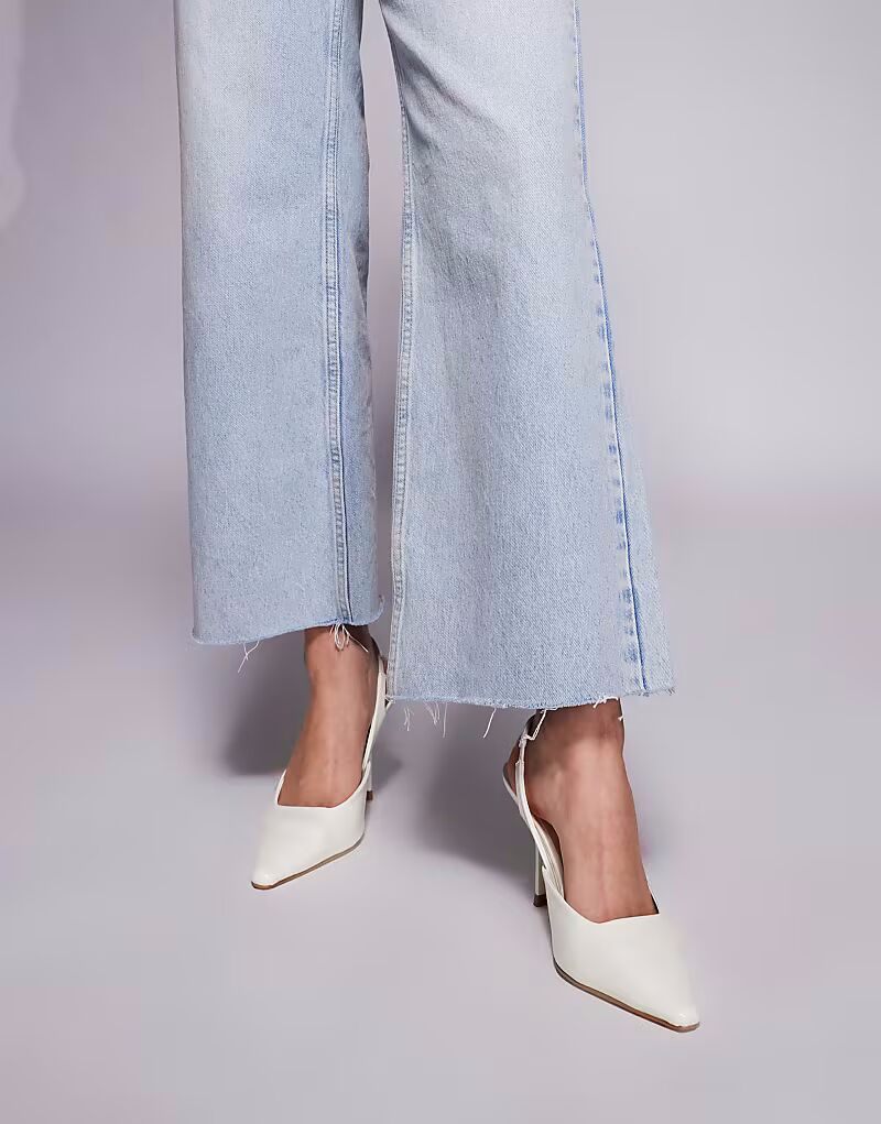 Туфли Simmi London Darcia с острым носком и пяткой на каблуке в масляно-желтом цвете SIMMI Shoes — фото 4