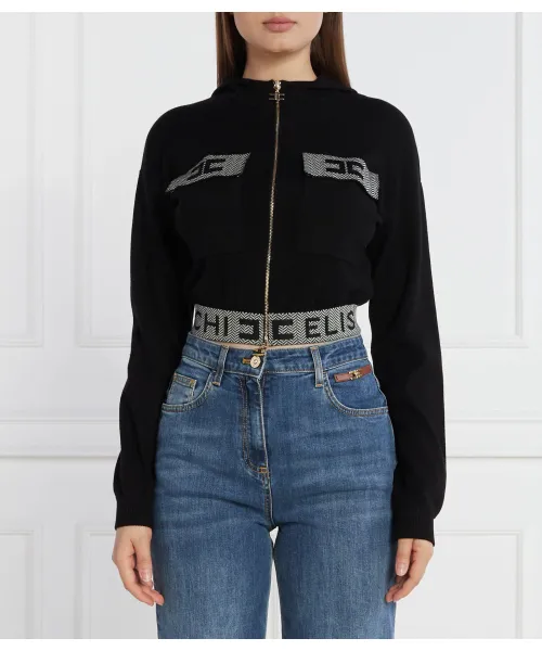 

Толстовка Regular fit Elisabetta Franchi, черный