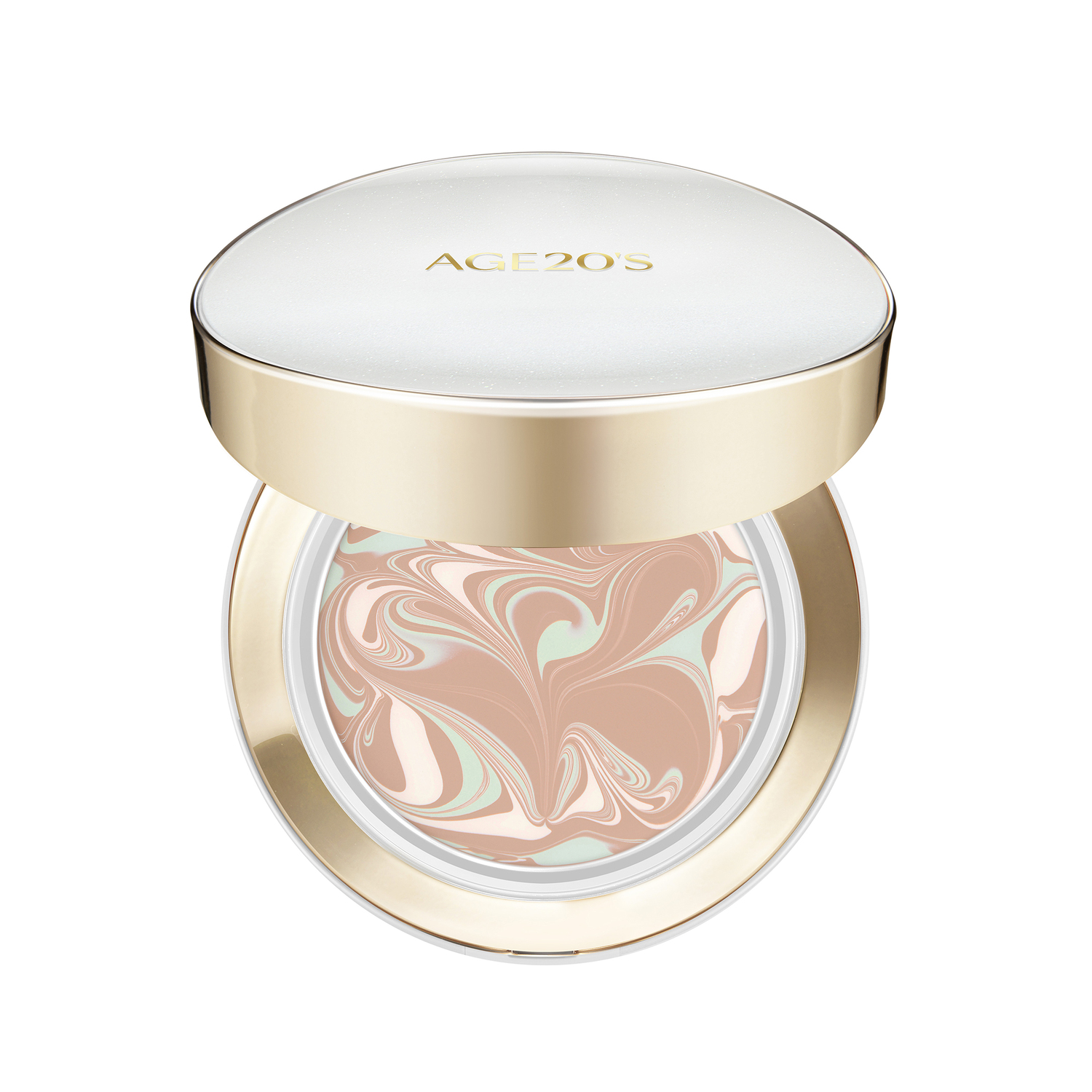 

Aekyung 20's Age AEKYUNG KERASYS Three Color Swirl White Box воздушная подушка с долговременным контролем жира и маскировкой Natural 14г*2